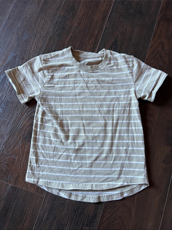 Little Bipsy Other - Little Bipsy Cream and White Striped Short Sleeve Tee